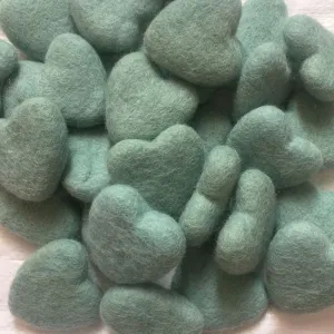 Felt Hearts Loly Green