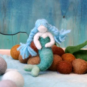 Felt Waldorf Mermaid - Blue Hair