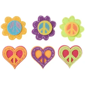 Felties Felt Stickers Peace/Flower/Peace/Heart