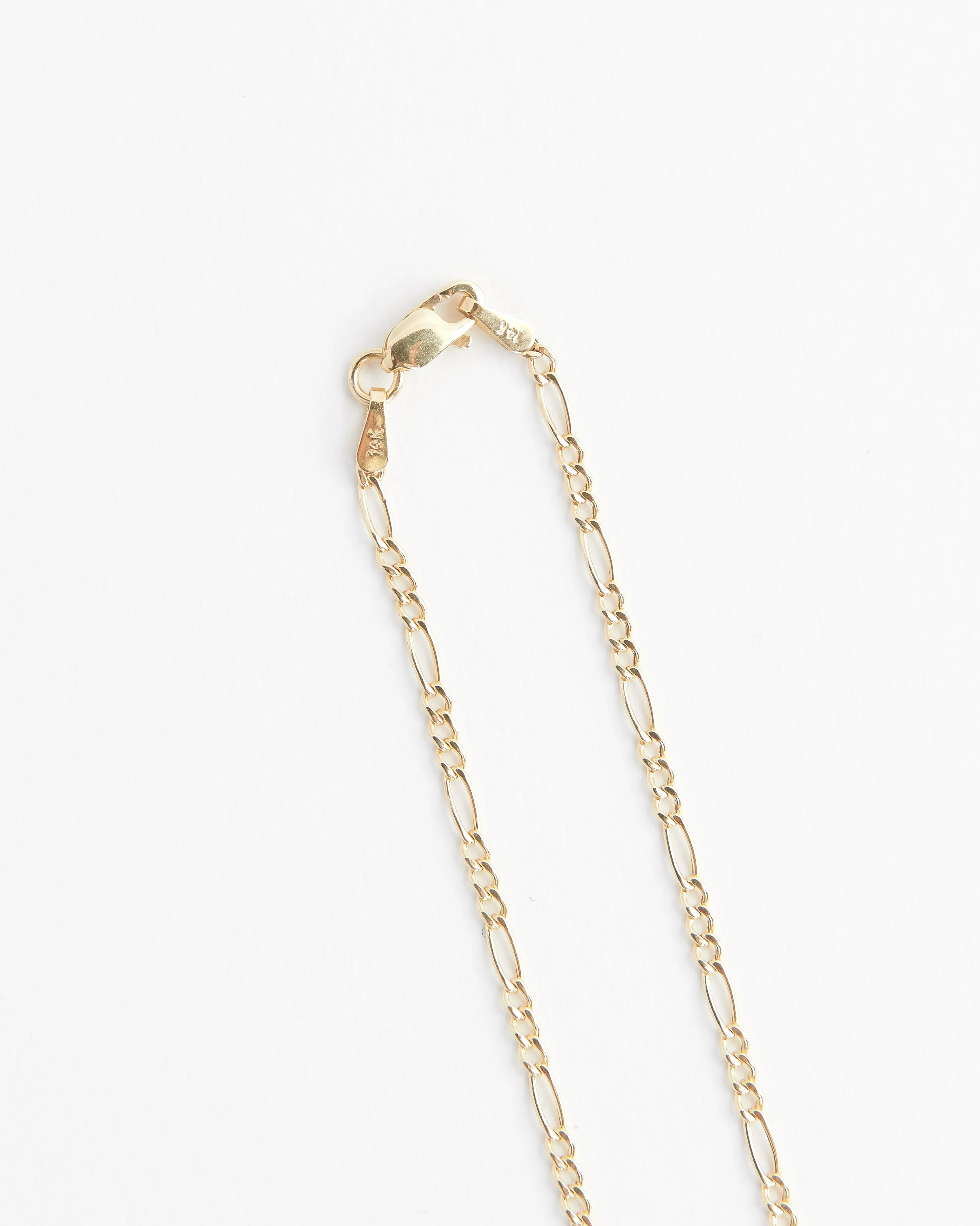 Figaro Chain Necklace in 14k Gold