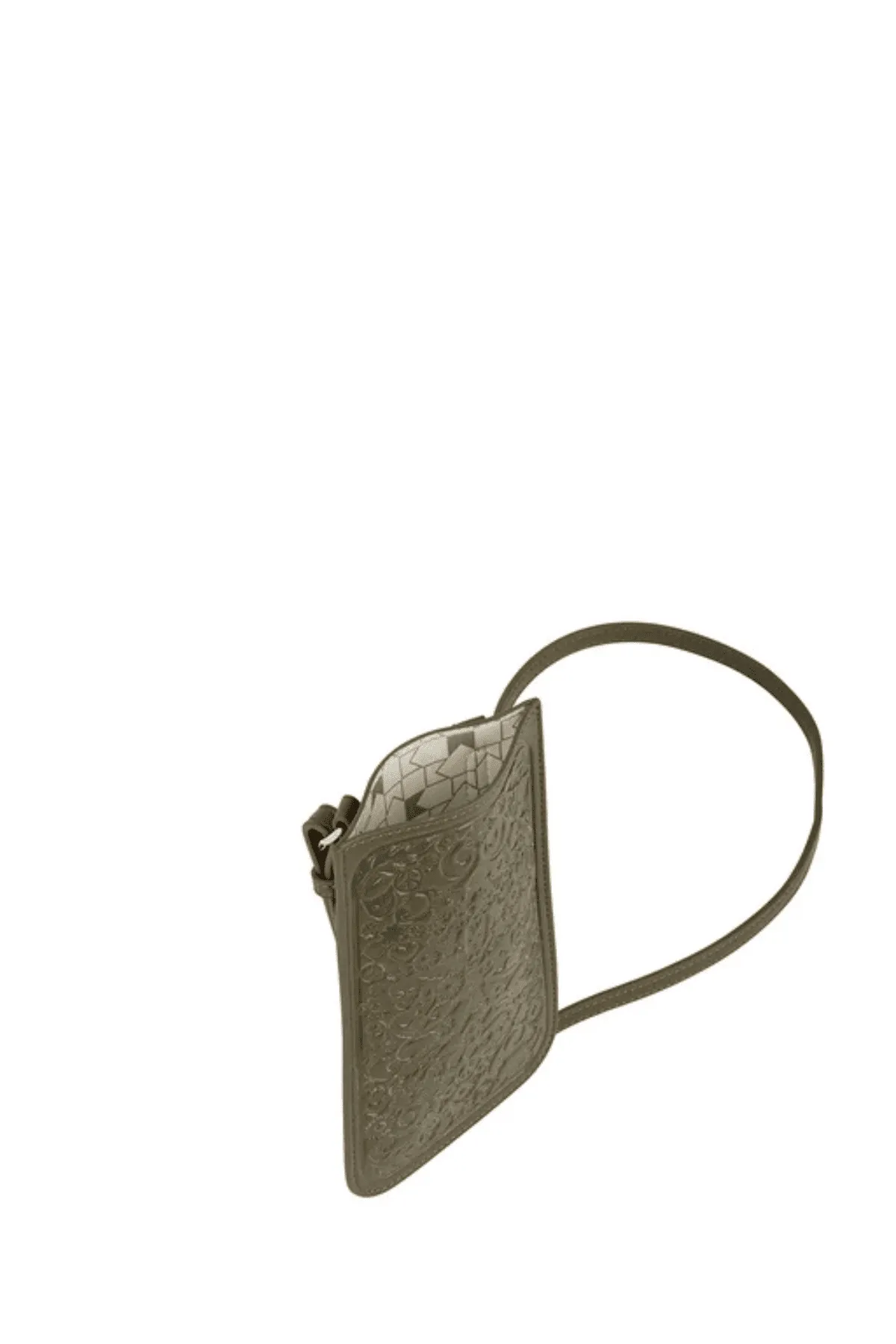 FILIGREE PHONE POUCH DARK OLIVE