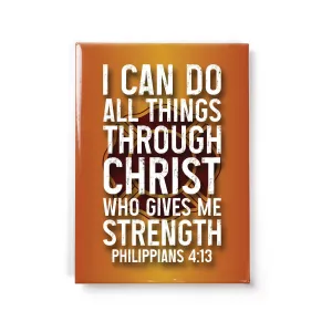 Firefighter - Philippians 4:13 - Fridge Scripture Magnet