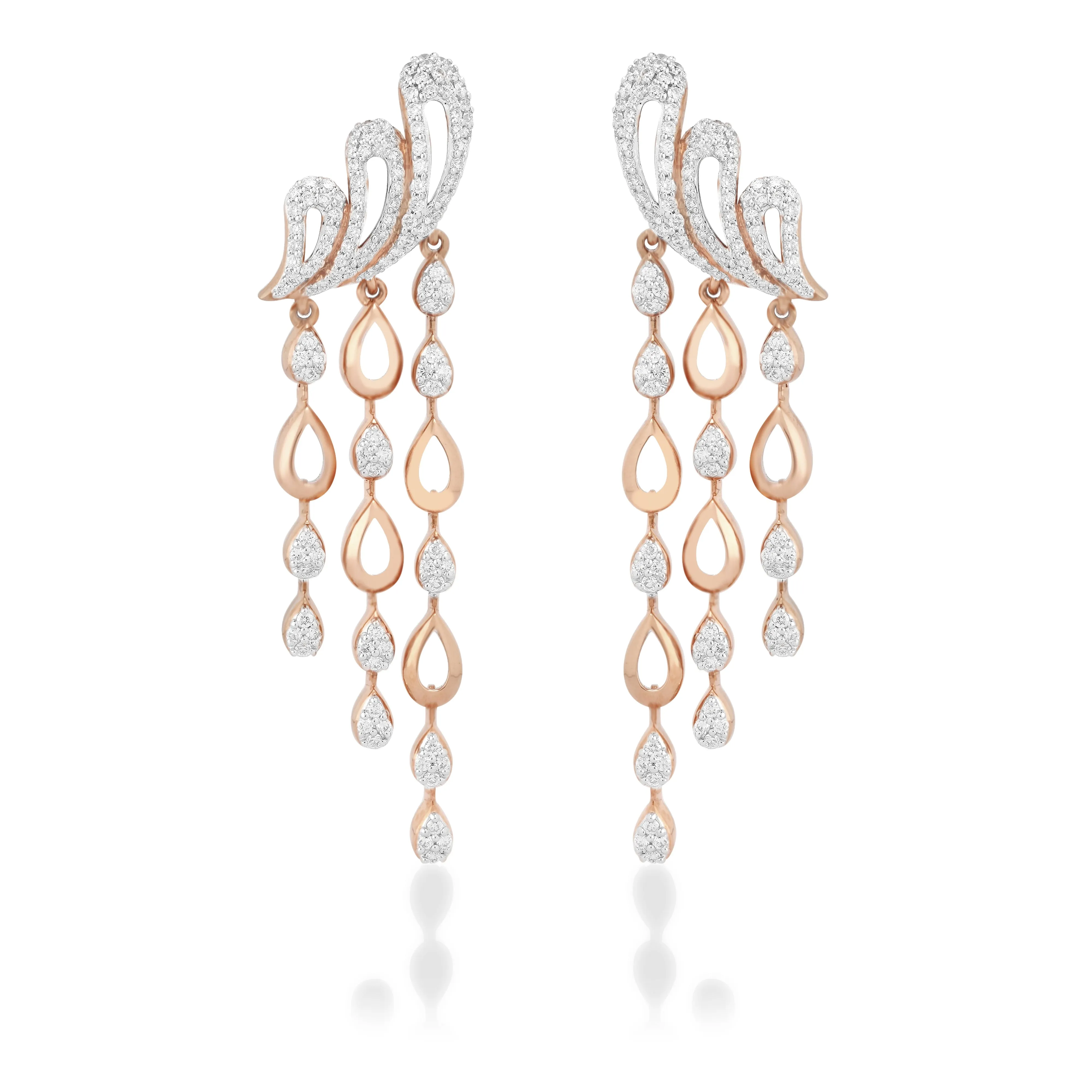 Freeflowing Torrent Diamond Earrings