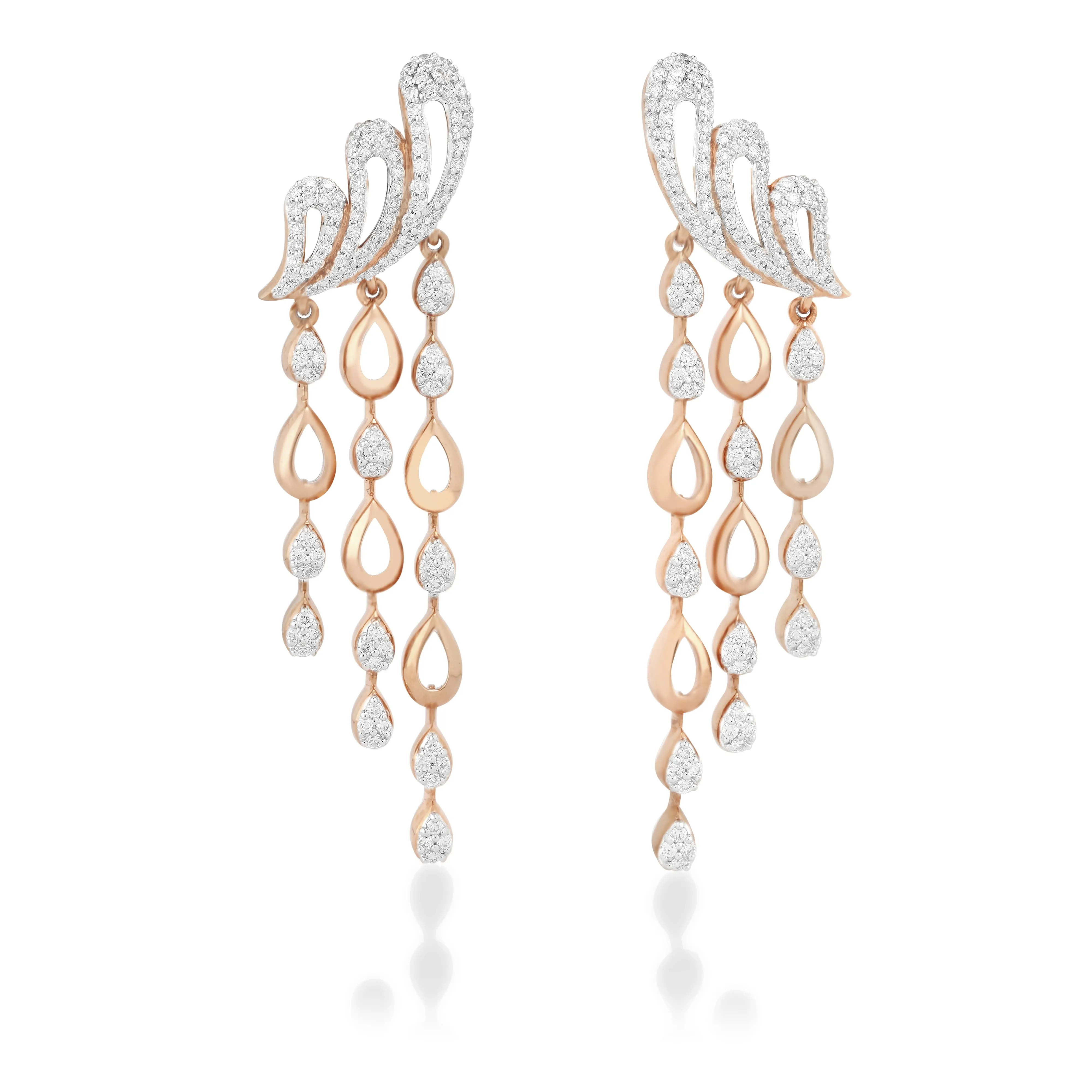 Freeflowing Torrent Diamond Earrings