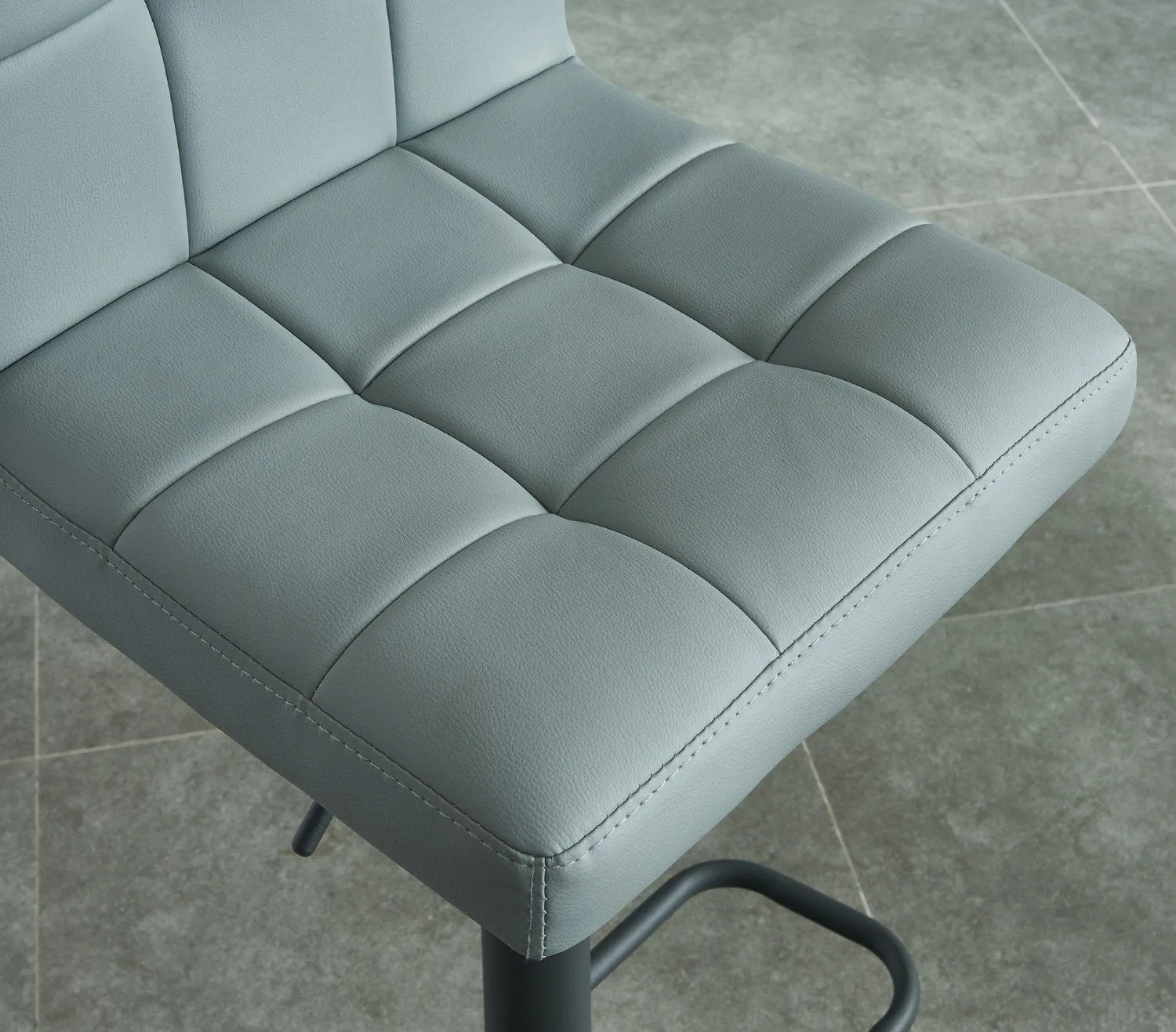 Fusion-Air Lift Stool-Grey Faux Leather