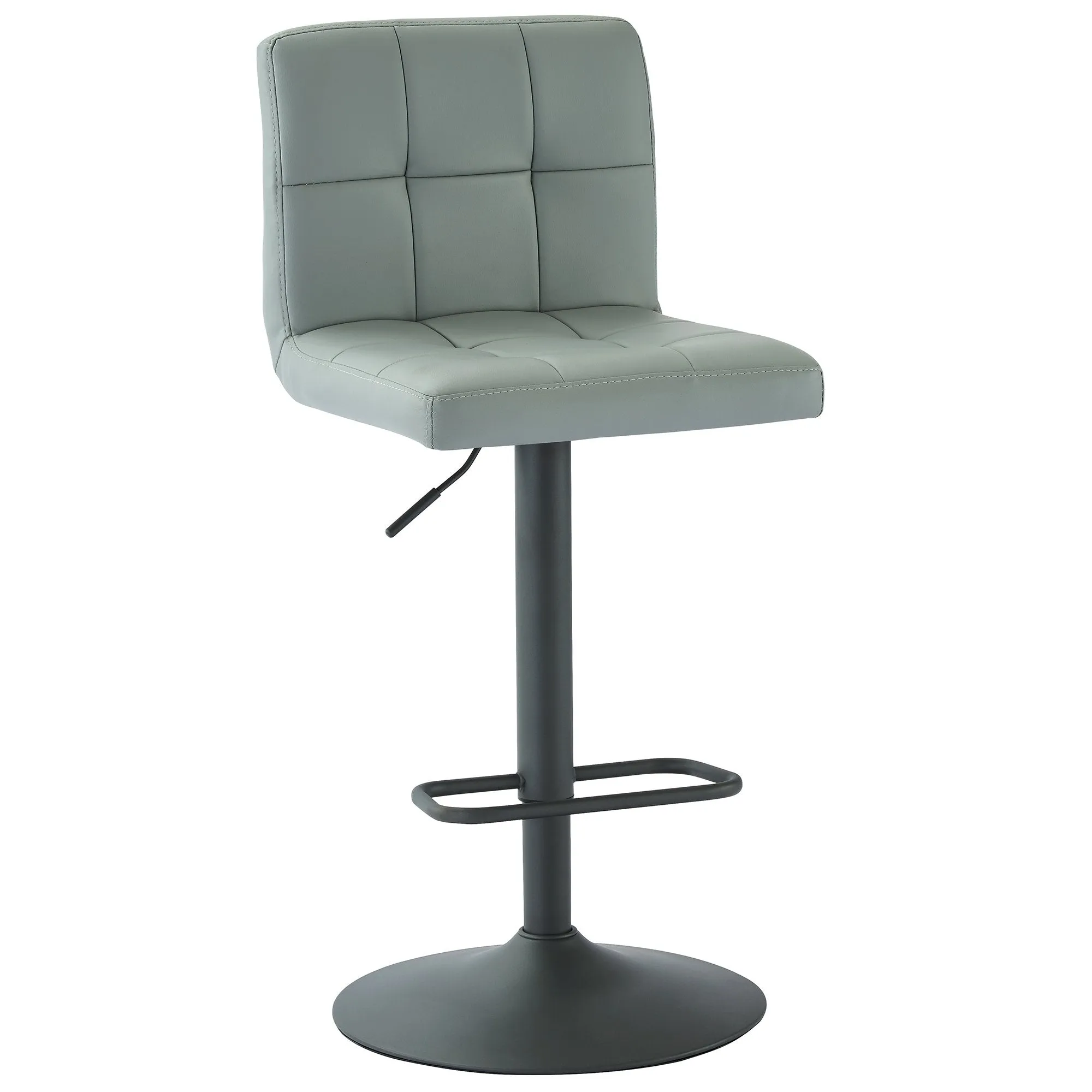 Fusion-Air Lift Stool-Grey Faux Leather