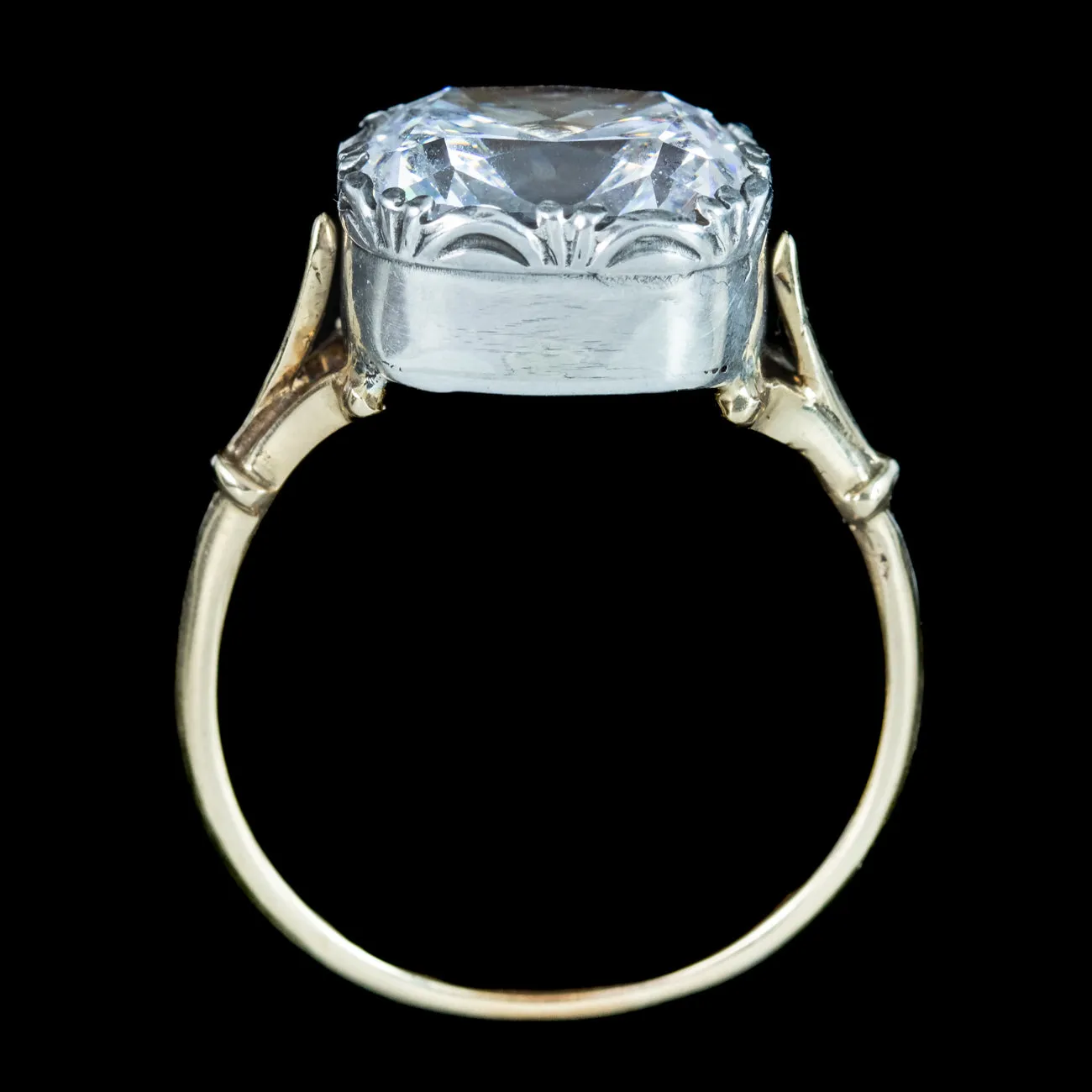 Georgian Style Cushion Cut Paste Solitaire Ring