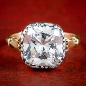 Georgian Style Cushion Cut Paste Solitaire Ring