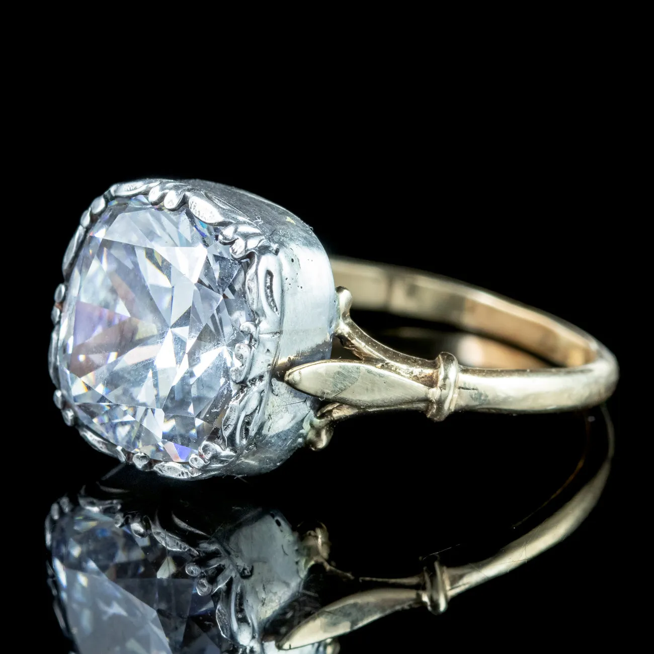 Georgian Style Cushion Cut Paste Solitaire Ring