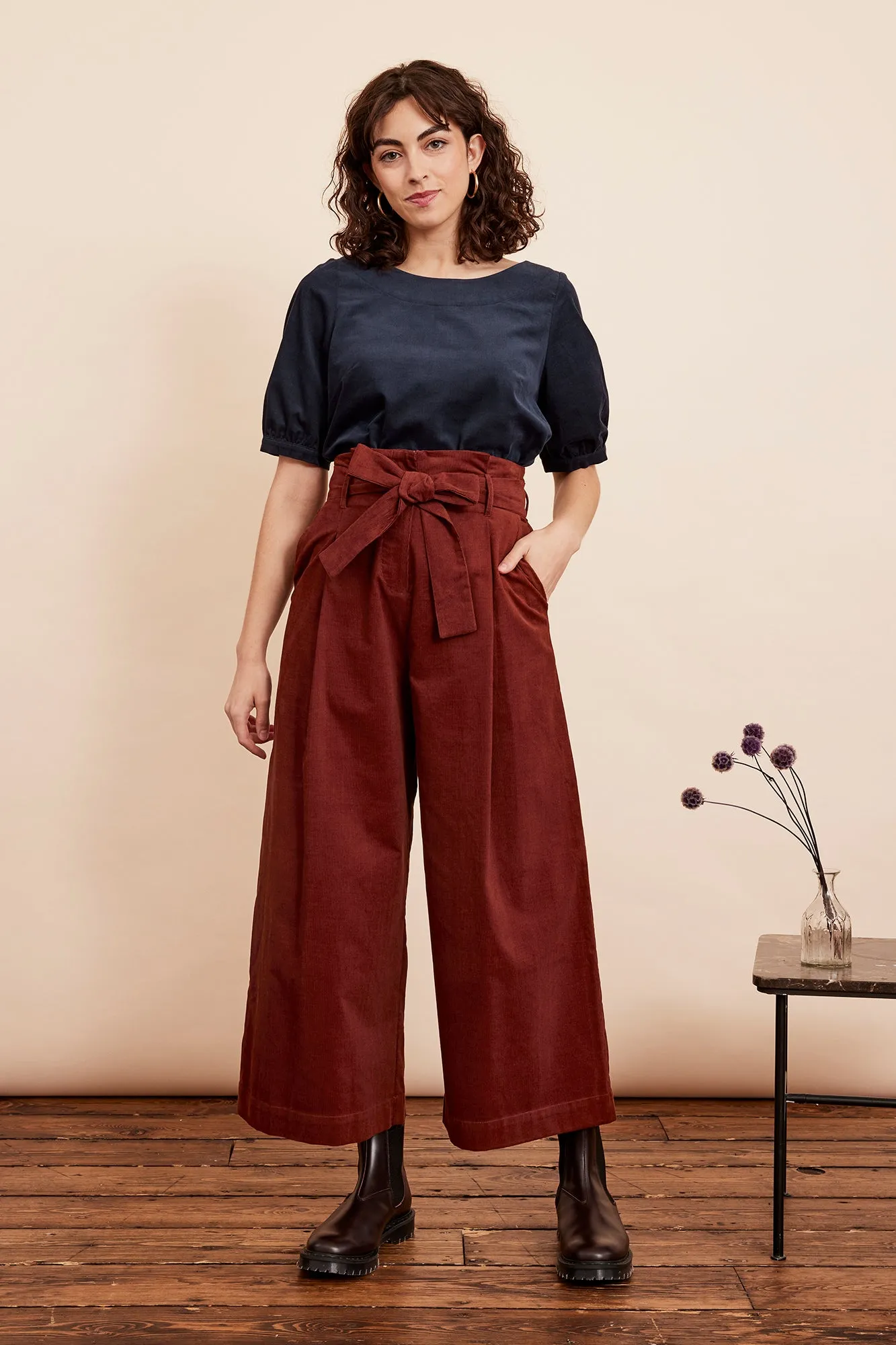 Gilda Needlecord Conker Trouser