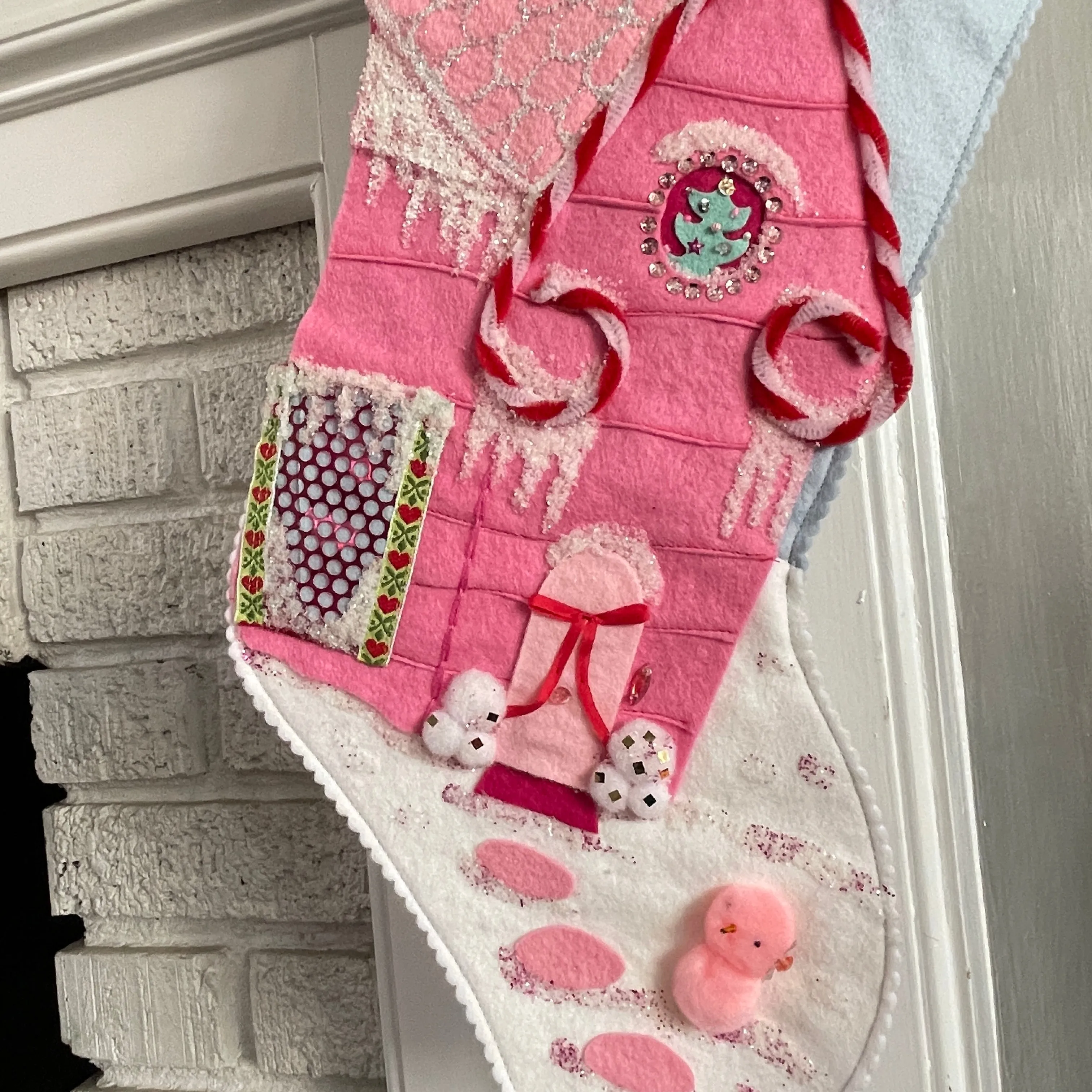 Gingerbread House Christmas Stocking