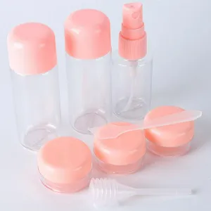 Glamza 9pc Empty Bottle Travel Pack - Pink & Green