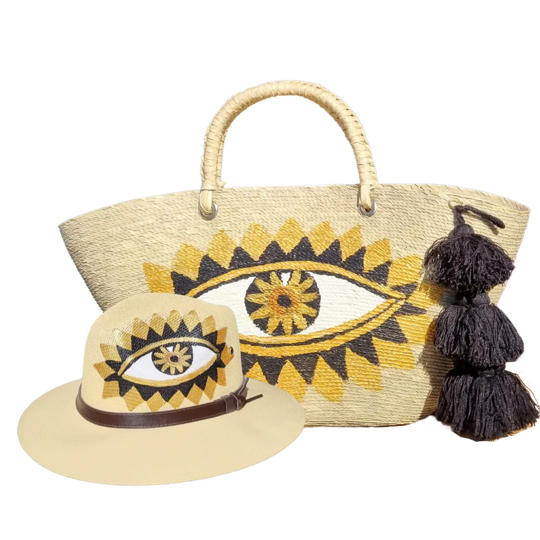 Goddess of the Sun - Evil Eye Beach Bag