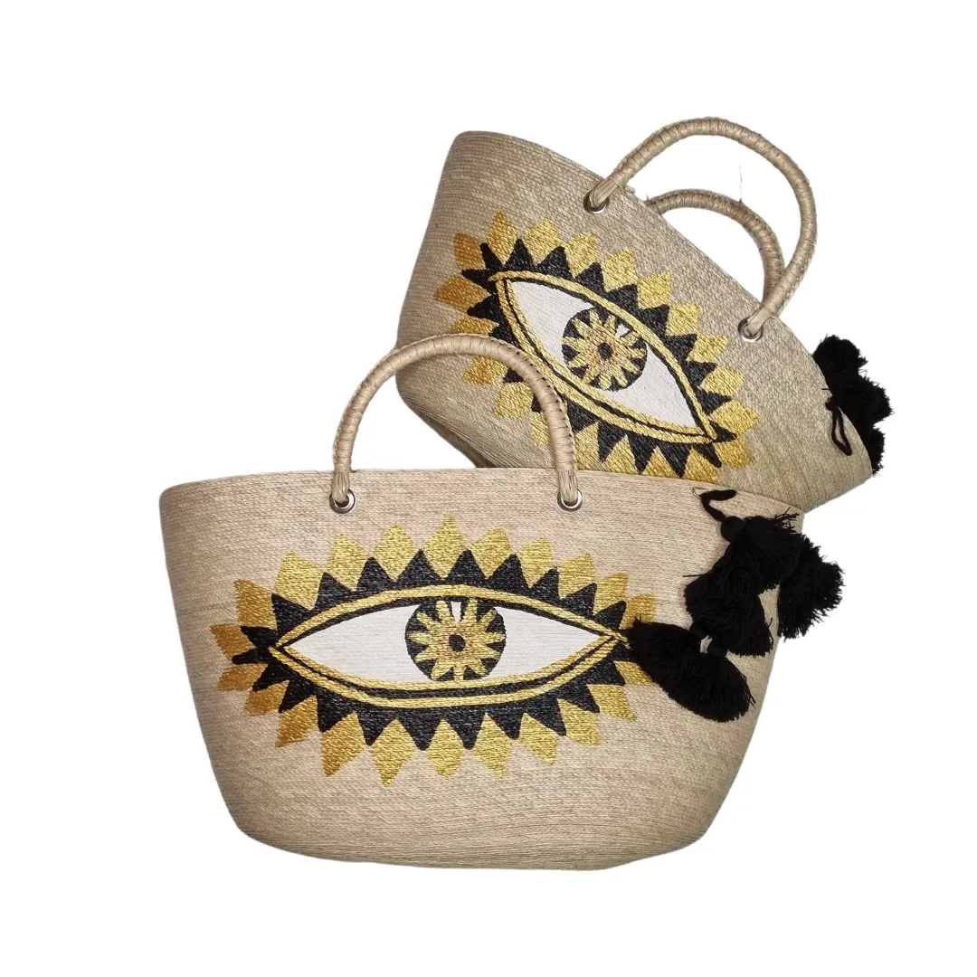 Goddess of the Sun - Evil Eye Beach Bag