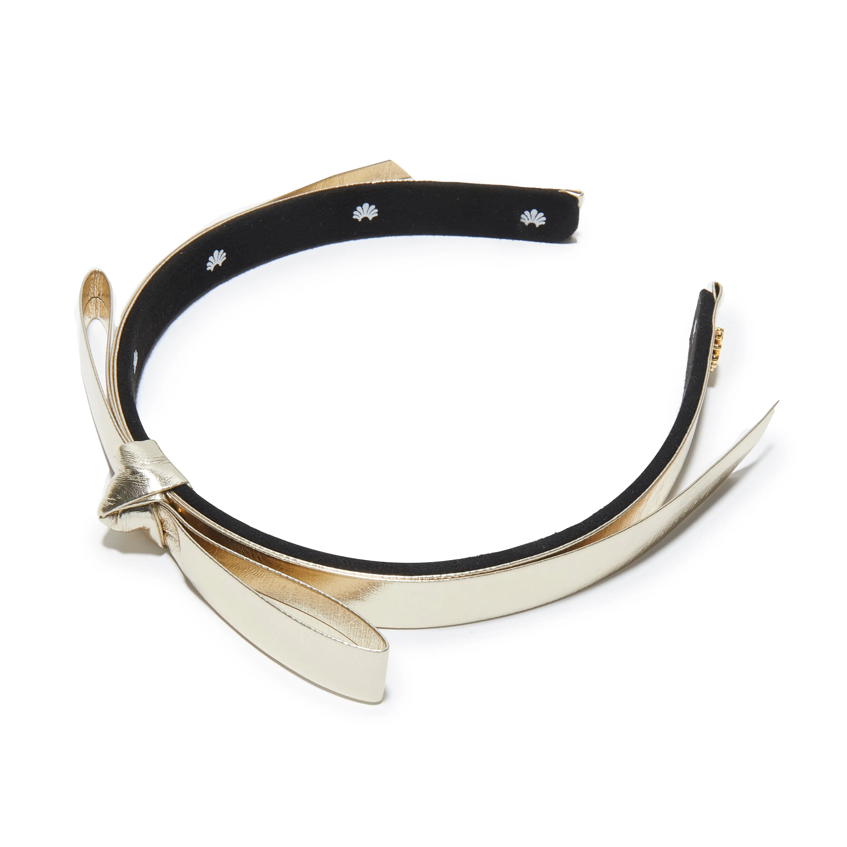 GOLD BARDOT FAUX LEATHER HEADBAND