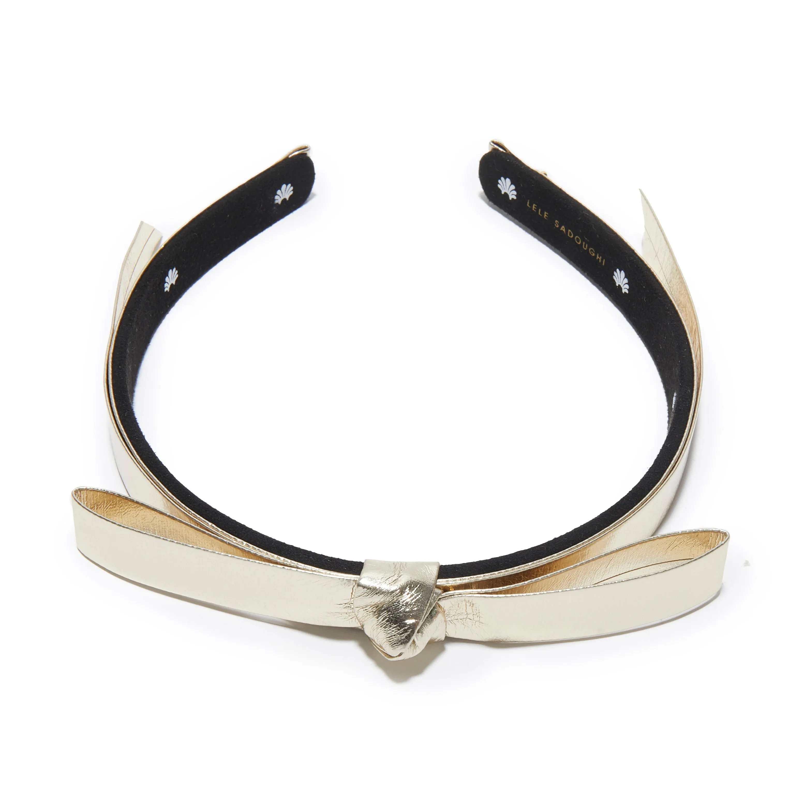 GOLD BARDOT FAUX LEATHER HEADBAND