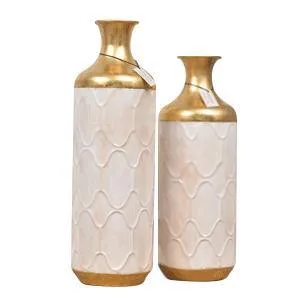 Gold Embossed Vase - 18cm x 52.5cm