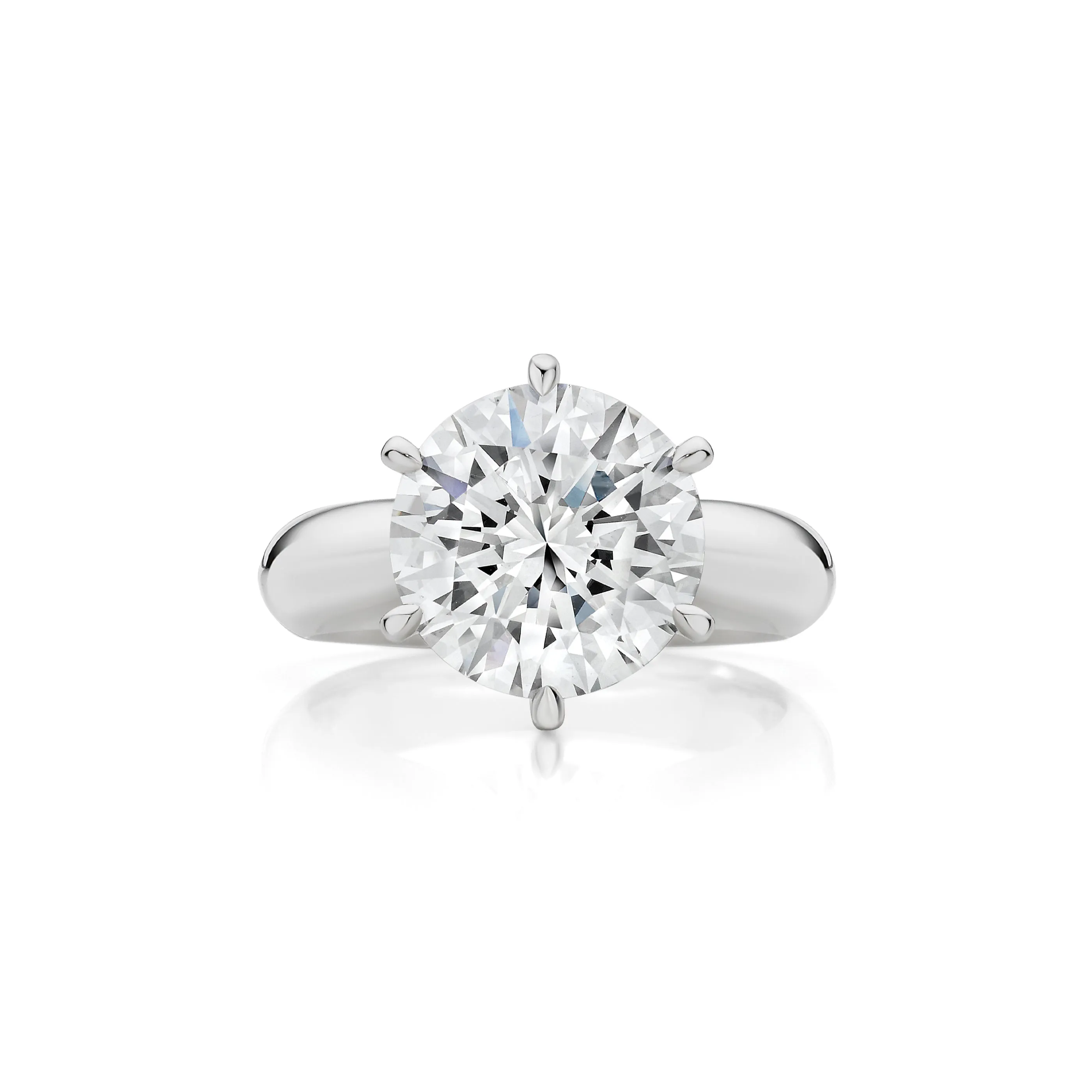 Grandeur Monroe Round Brilliant Cut Diamond Engagement Ring | 18K White Gold