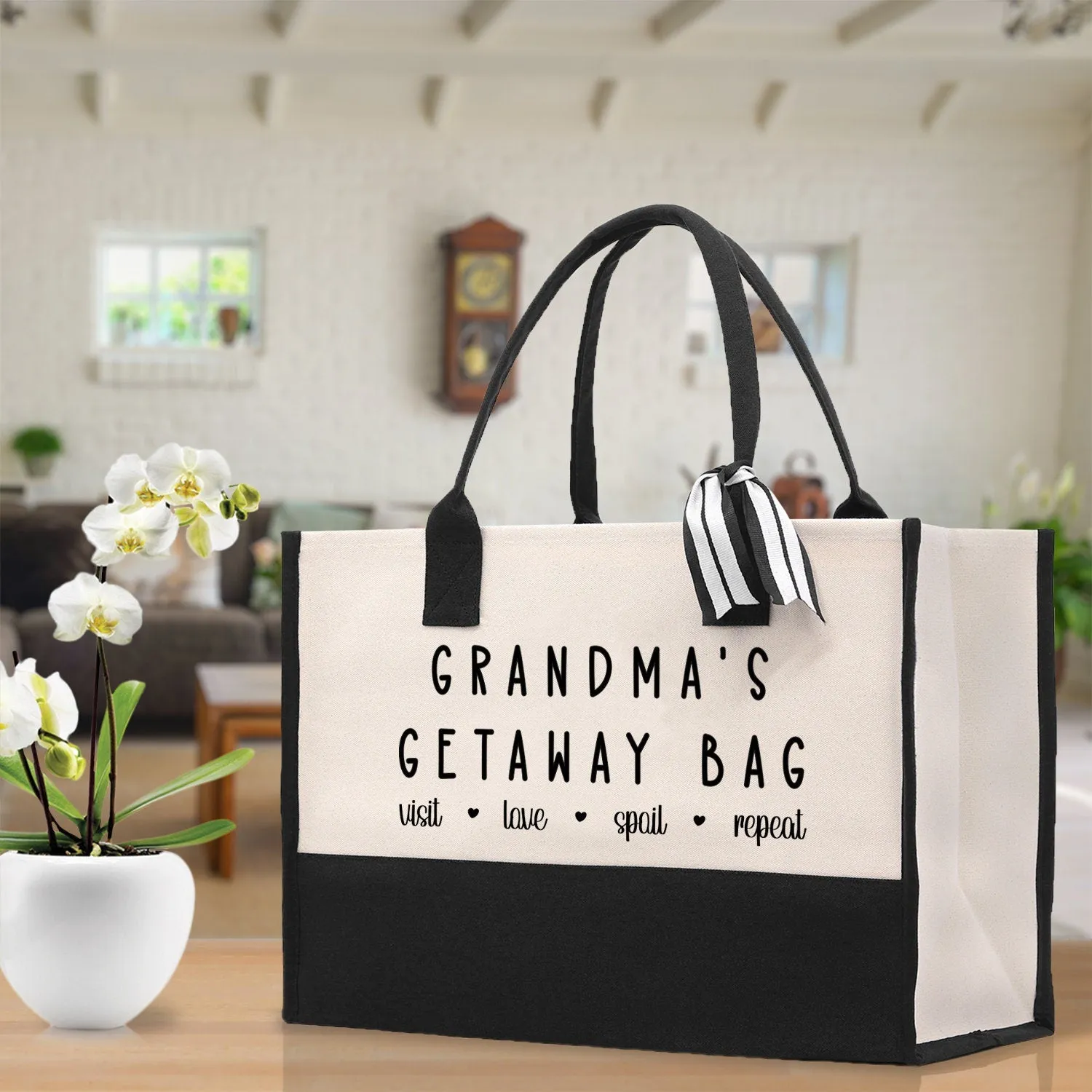 Grandma Tote Bag Grandma's Getaway Bag Grandma Nana Bag Grandma Gift Bag Shopping Bag Mothers Day Gift Live Love Spoil Bag Grandma Beach Bag