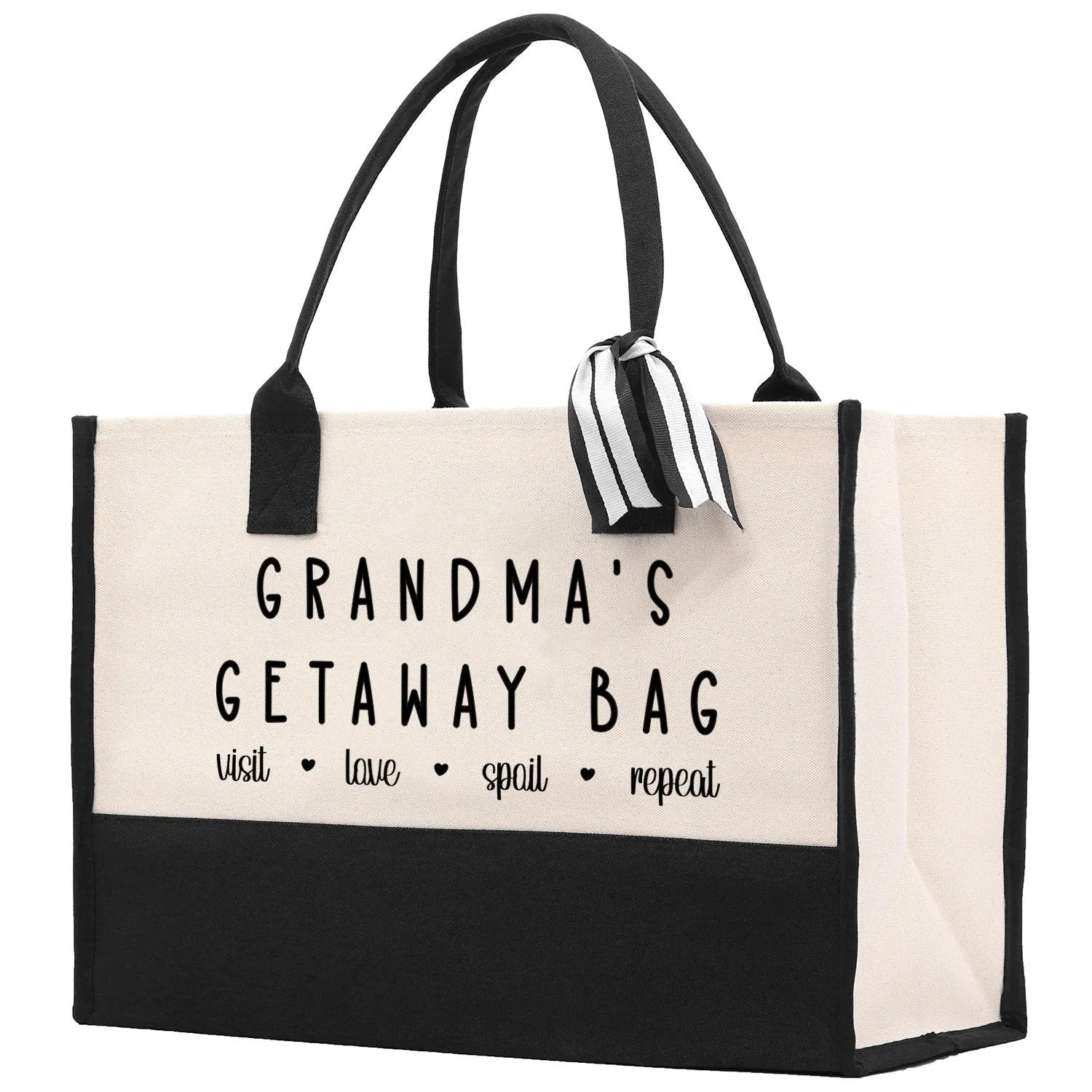 Grandma Tote Bag Grandma's Getaway Bag Grandma Nana Bag Grandma Gift Bag Shopping Bag Mothers Day Gift Live Love Spoil Bag Grandma Beach Bag