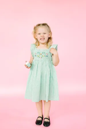 Green Embroidered Sundress