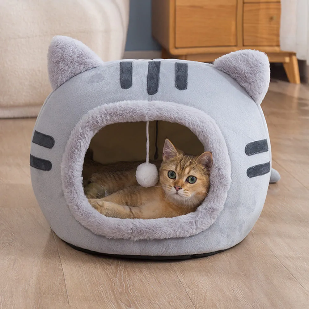 Grey Kitty Cat Purrfect Cave - Small