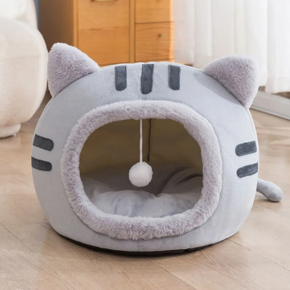 Grey Kitty Cat Purrfect Cave - Small