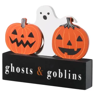 Halloween Ghosts and Goblins Sign Decoration, 6 in