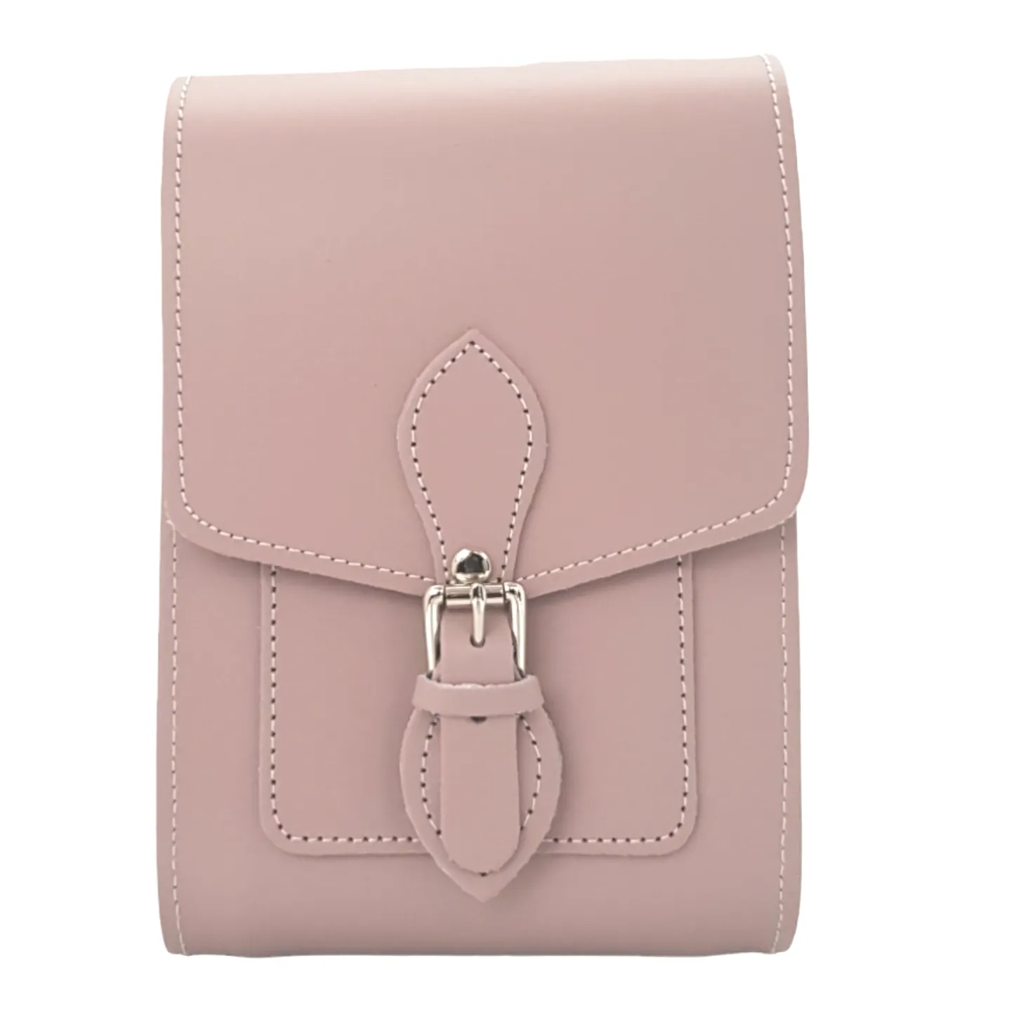 Handmade Leather Festival Phone Bag - Rose Quartz