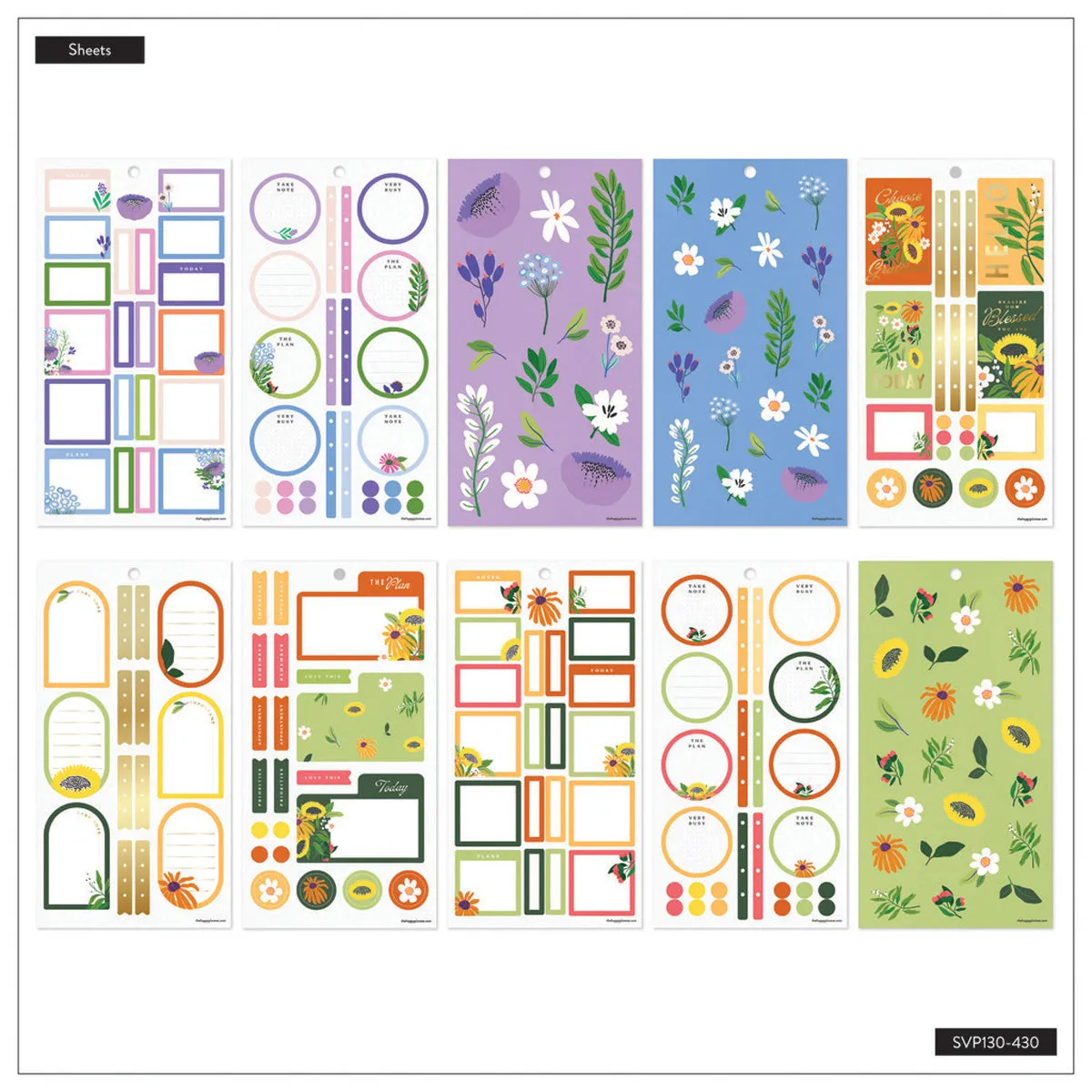 Happy Planner Brilliant Blooms Classic Sticker Book