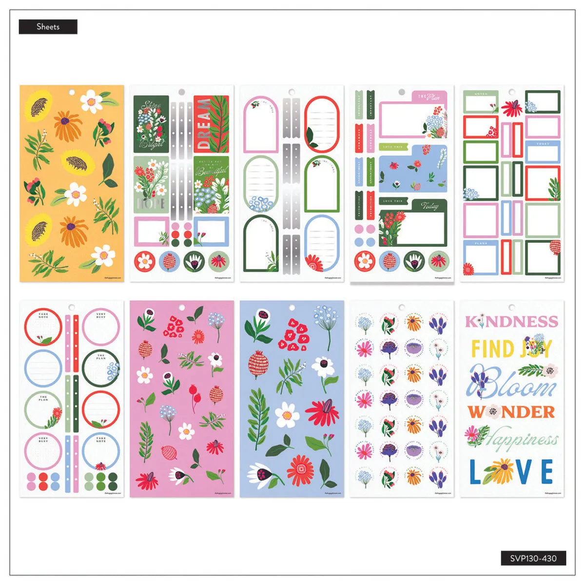 Happy Planner Brilliant Blooms Classic Sticker Book