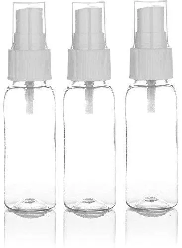 Healthvit Empty 60ml Reffilable Transparent Spray Bottle - Pack of 3 For makeup,cosmetic,Scent Spray, perfumes ,toiletries liquid containers