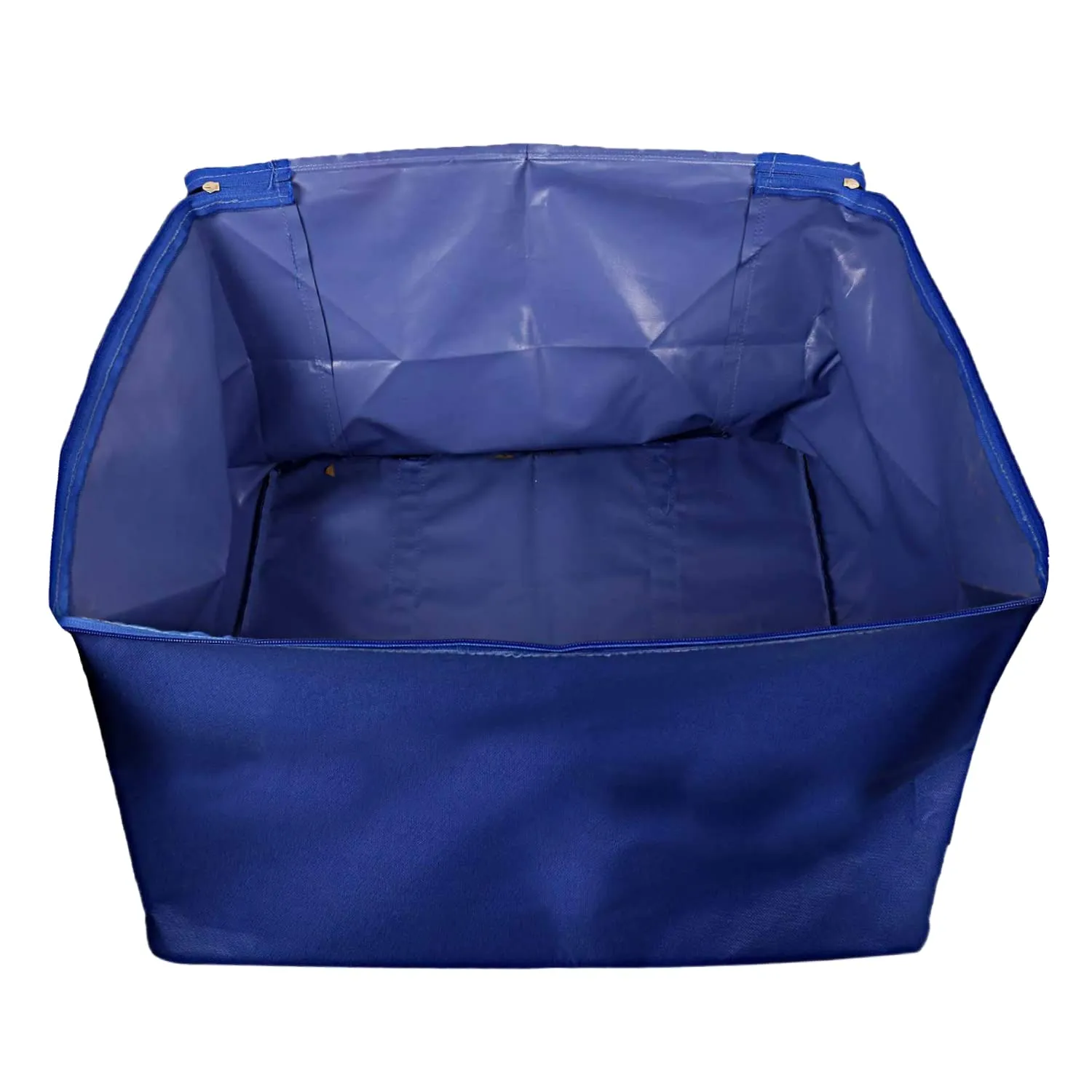 Heart Home Large Moisture Proof Wardrobe Organizer Storage Bag For Clothes With Zipper Closure and Handle- Pack of 2 (Blue)-HS43HEARTH26675