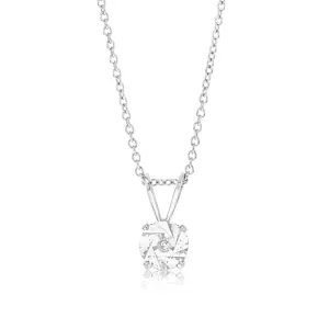 Hypo Allergenic Diamond Pendant in Sterling Silver