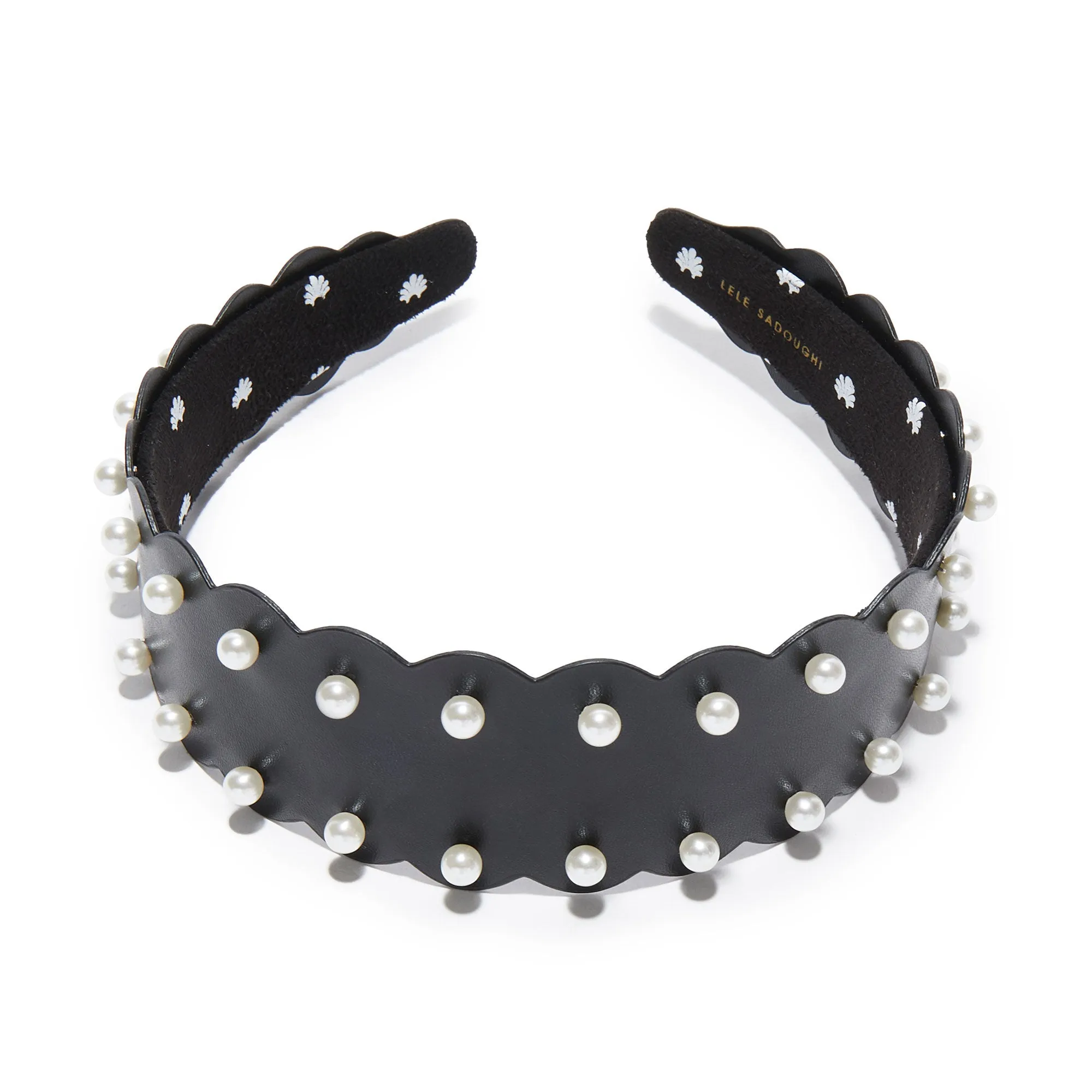 JET FAUX LEATHER WAVY BESSETTE HEADBAND