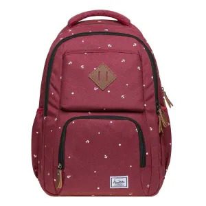 KAUKKO Backpack for School, K8008-1 ( Red / 18.9L )