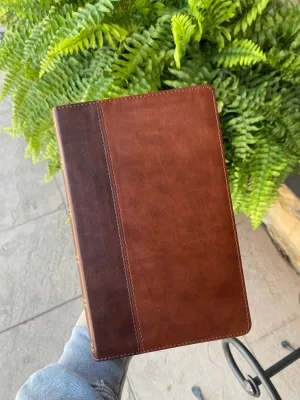 KJV Giant Print Two-Tone Brown Bible