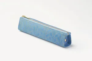 Koshu Inden Japanese Deerskin Leather Pencil Case - Antler / Light Blue - , Made in Japan,  Japanese traditional craft pencil case