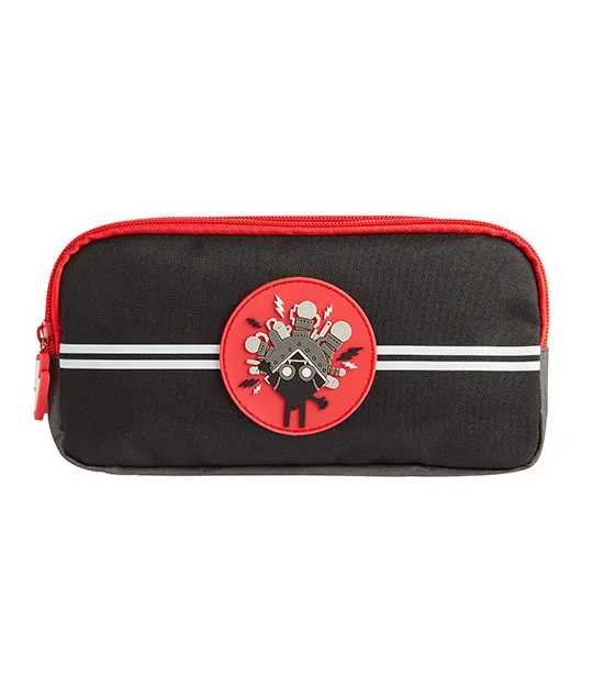 Kronk Black Triple Zip Pencil Case