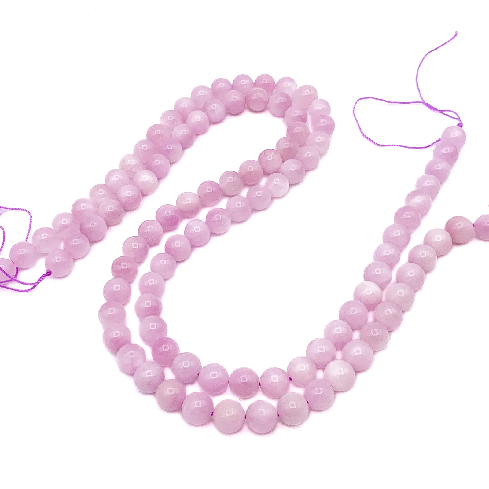 Kunzite 7.5mm AAA Smooth Rounds Bead Strand