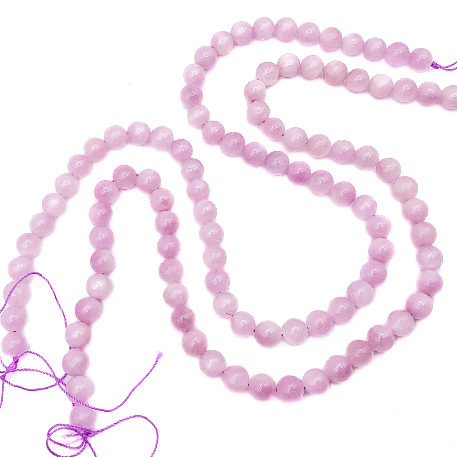 Kunzite 7.5mm AAA Smooth Rounds Bead Strand