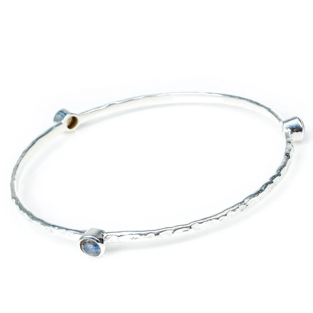 Labradorite Semi-Precious Stacking Bangle