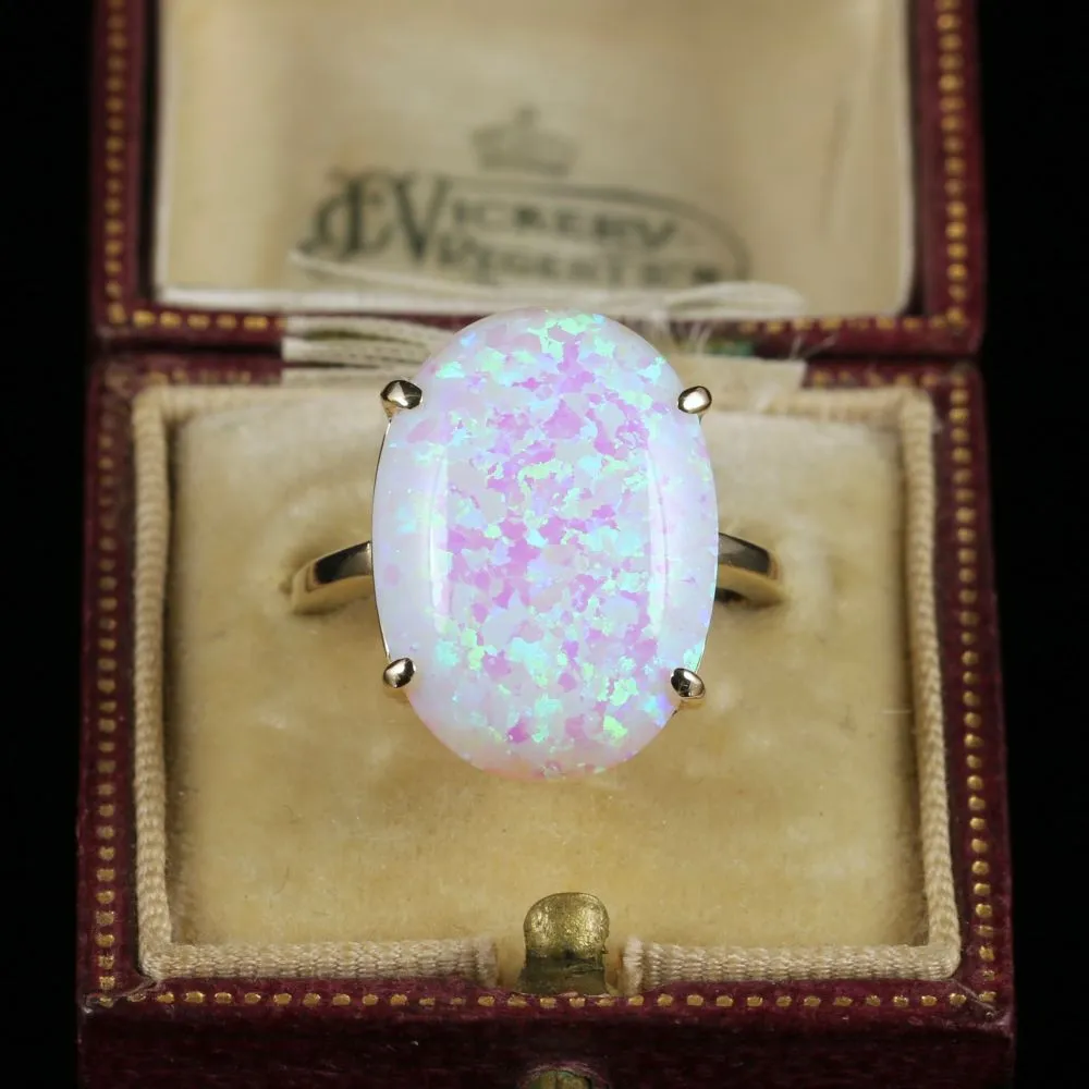 Large Opal Gold Ring 30Ct In Size