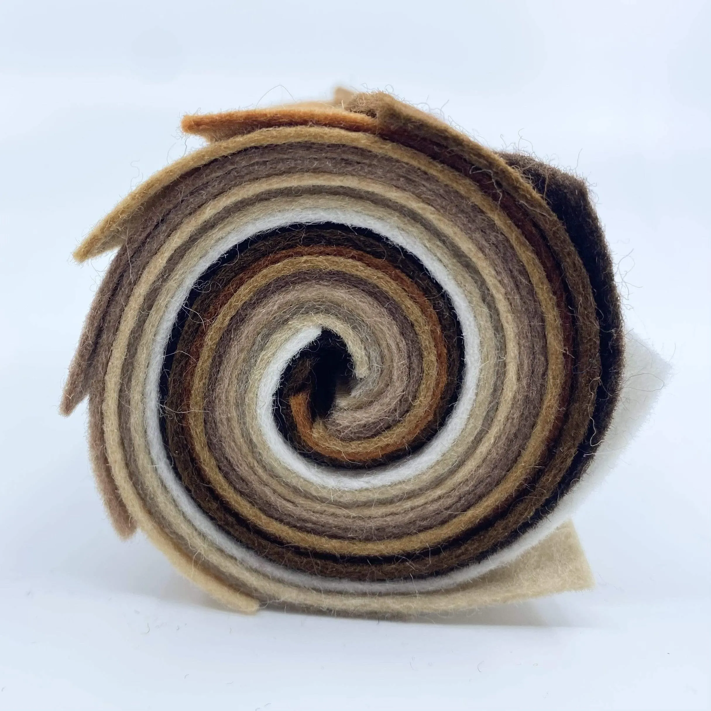 Large Wool Felt Roll - Earth Tones