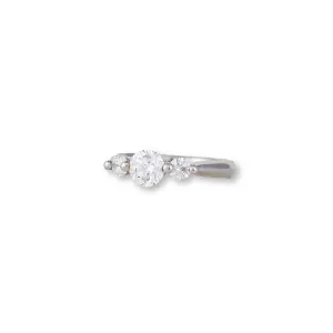 Lazare Kaplan Platinum Mounted Round Three Diamond Ring (Estate - Retail When New $3995)