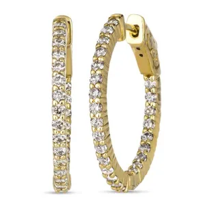 Le Vian  Inside-Outside Hoop Earrings featuring Nude and Chocolate Diamonds in 14K Honey Gold