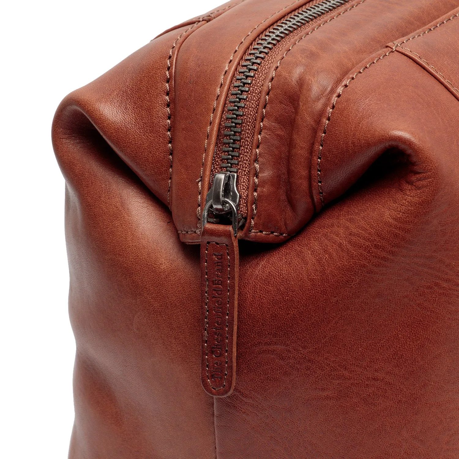 Leather Toiletry Bag Cognac Biassa