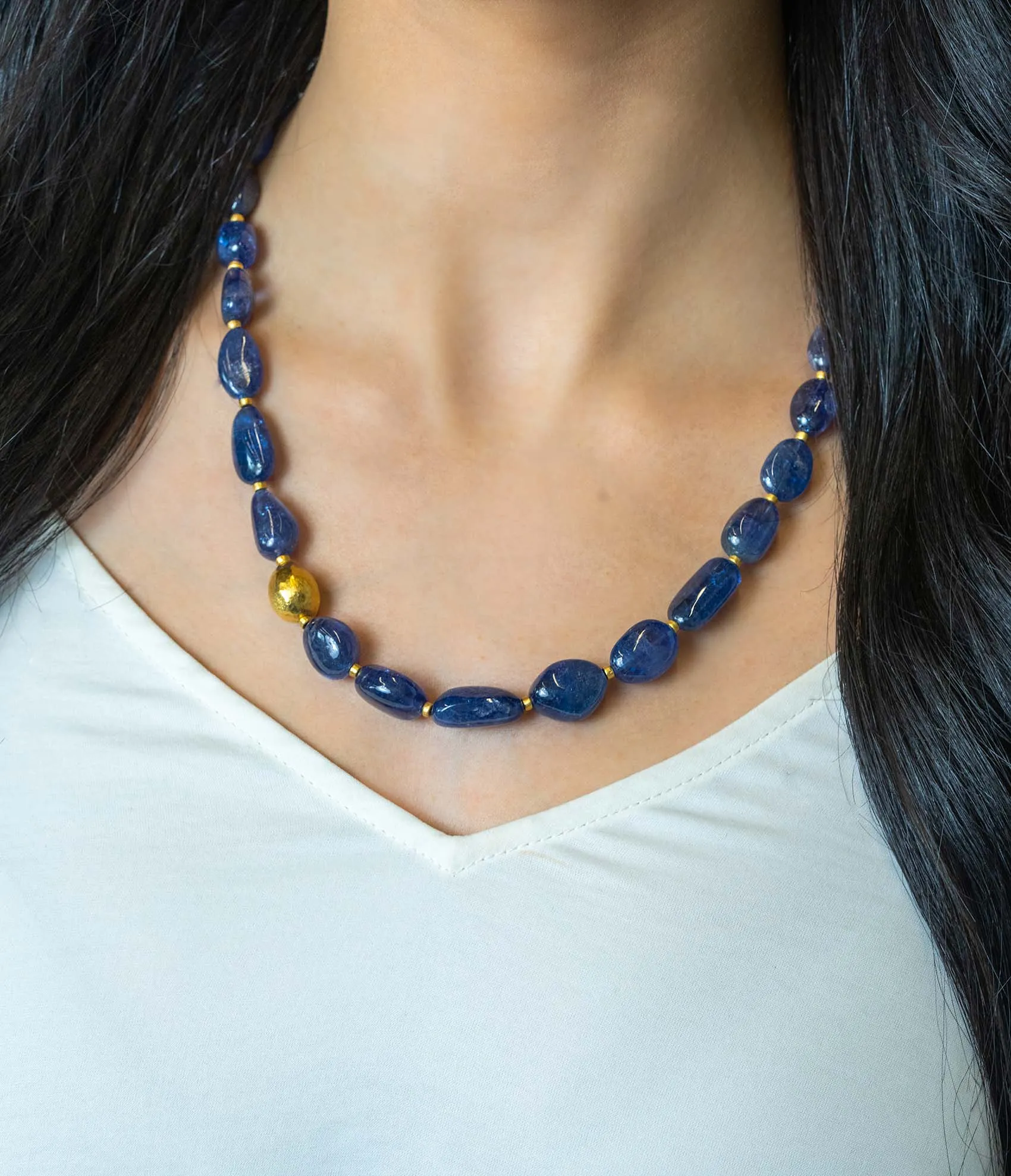 Lika Behar Custom Tanzanite Bead Necklace