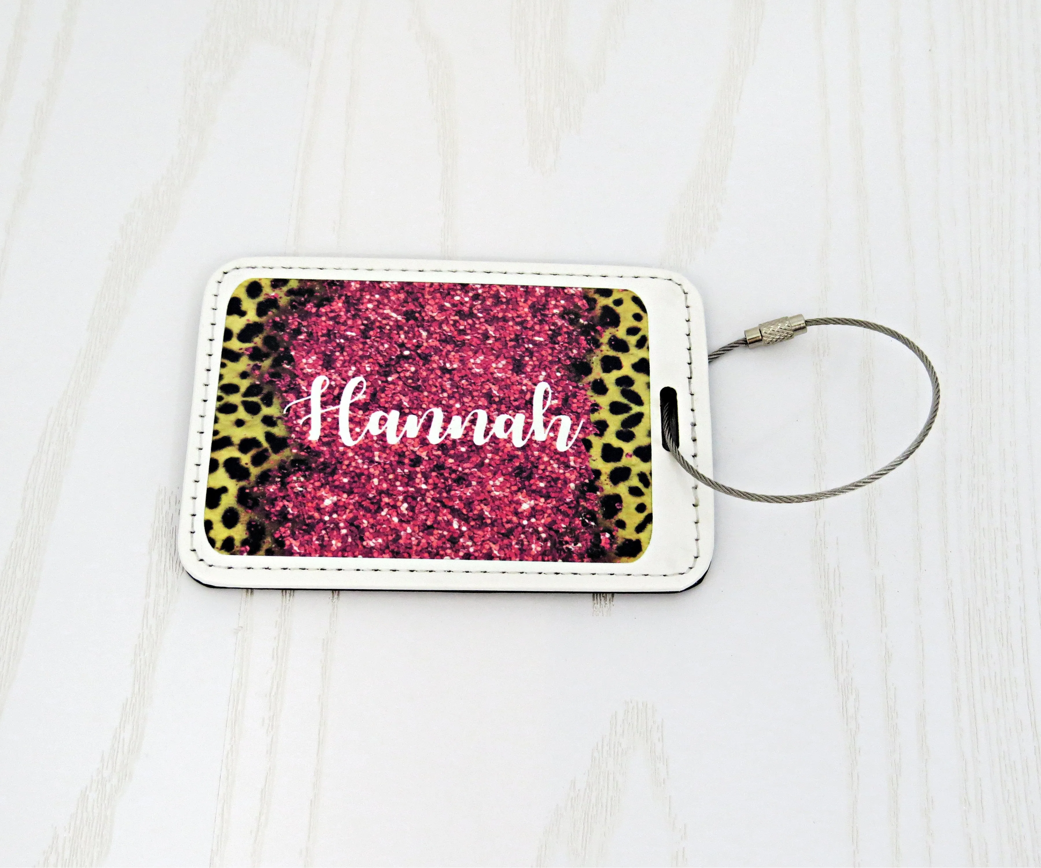 Luggage Tag Personalized - Faux Leather - Personalized Gift - Luggage Accessory - Custom Luggage