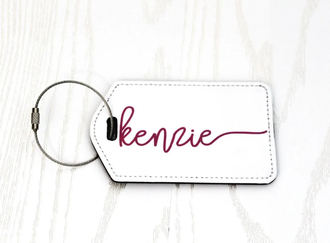 Luggage Tag Personalized - Faux Leather - Personalized Gift - Luggage Accessory - Custom Luggage